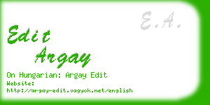 edit argay business card